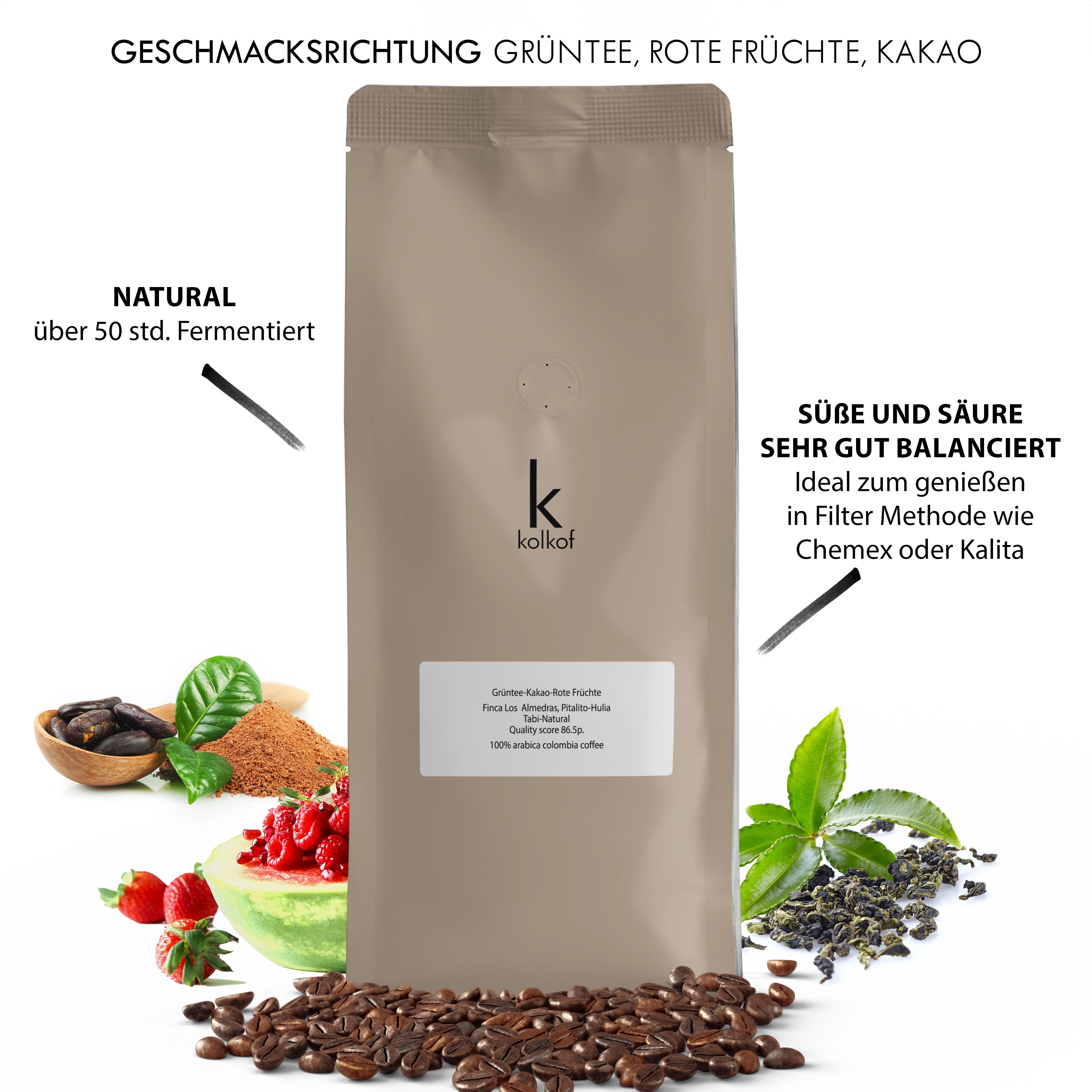 Tabi Früchte kolumbianischer Kaffee